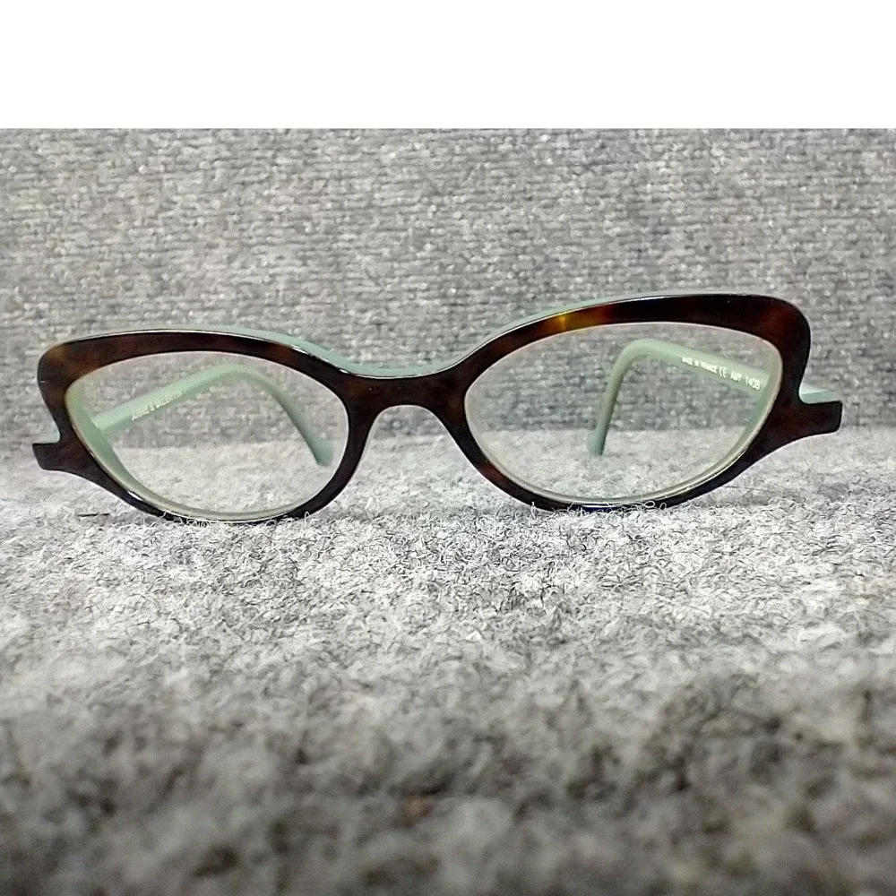 Anne & Valentin Amy 1408 Eyeglasses Tortoise Mint Green Cat Eye Frames France